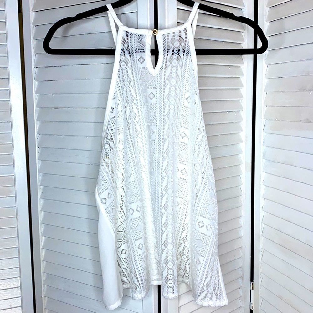 Super sexy high neck tank in white